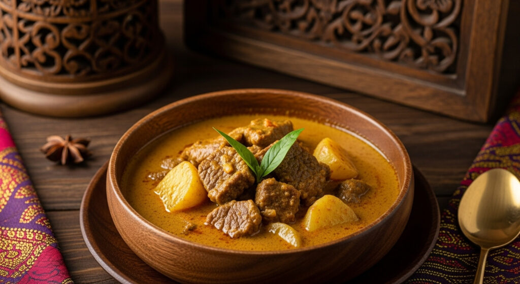 5 Receitas Tailandesas Fáceis de Fazer: Uma Viagem Culinária Inesquecível 10 Massaman Curry - A Fusão Aromática da Tailândia e do Mundo Muçulmano