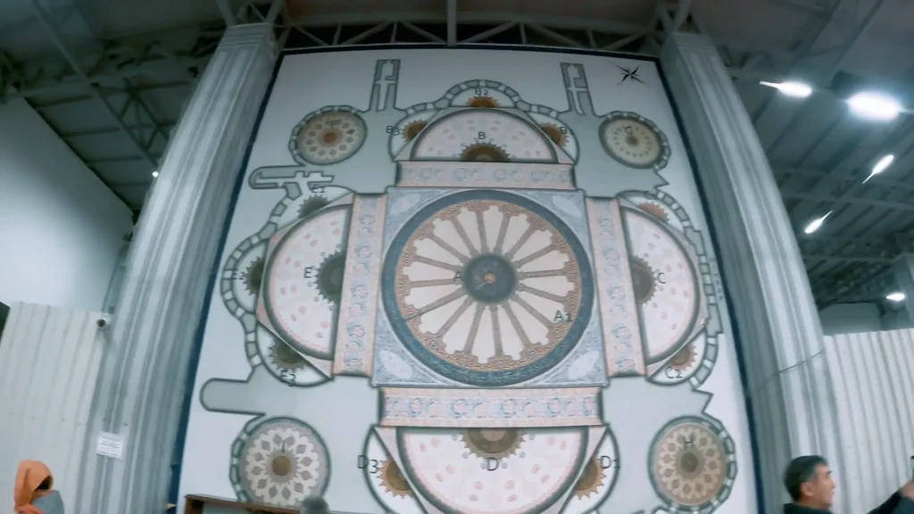 Mesquita Azul e Hagia Sophia: Um Duelo de Monumentos no Coração de Istambul 13 Mapa-maquete da área de Sultanahmet mostrando Hagia Sophia e Mesquita Azul