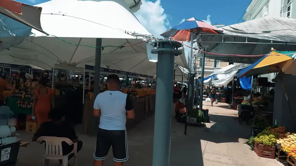 Banca com frutas amazônicas no Ver-o-Peso Belém do Pará